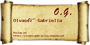 Olvasó Gabriella névjegykártya